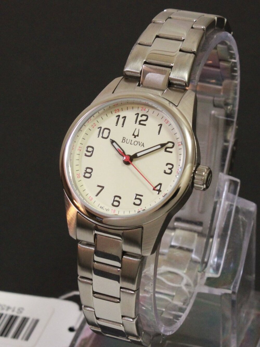 Bulova Classic Collection Ladies Stainless Watch Silver Tone Easy Read 28mm - Picture 4 of 10